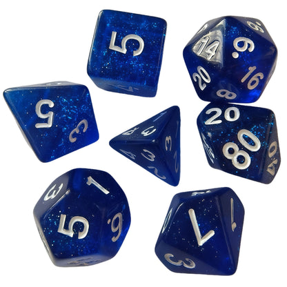 Acrylic Dice Verdant Camo Speckled Polyhedral DnD D&D Dice Set