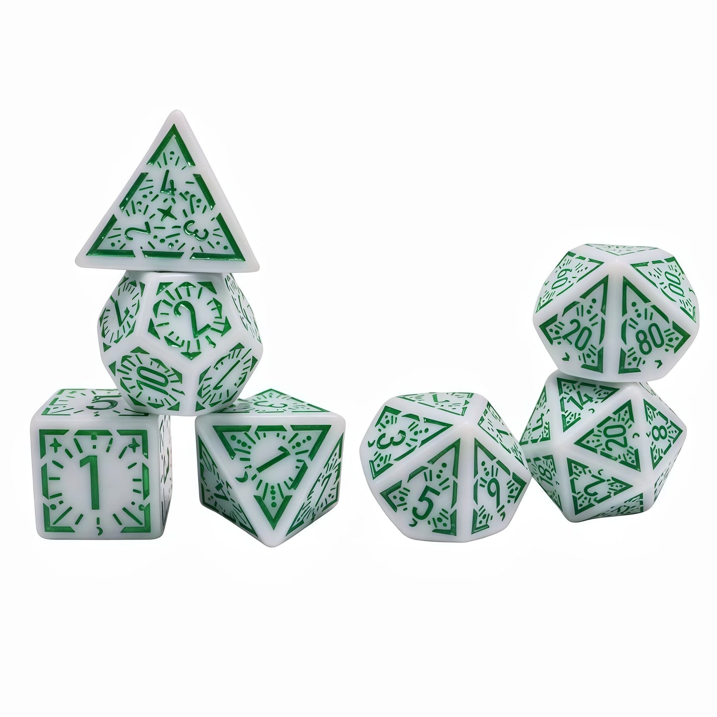 Acrylic Dice ‌Antique Openwork Colorful Polyhedral  DnD D&D Dice Set