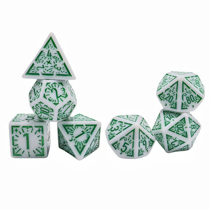 Acrylic Dice ‌Antique Openwork Colorful Polyhedral  DnD D&D Dice Set