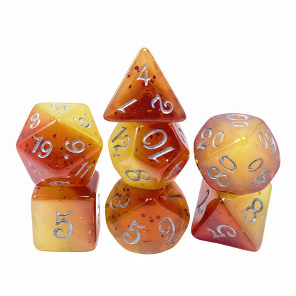 Acrylic Dice Duo-Tone Layered Polyhedral DnD D&D Dice Set