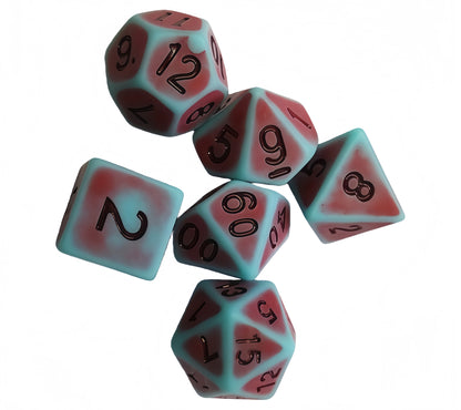 Acrylic Dice Antique Colorful Polyhedral DnD D&D Dice Set