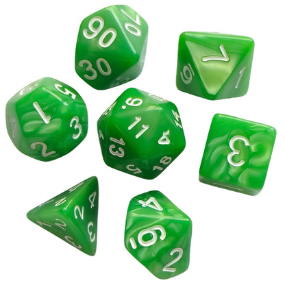 Acrylic Dice Matte Pearl Economy Polyhedral DnD D&D Dice Set