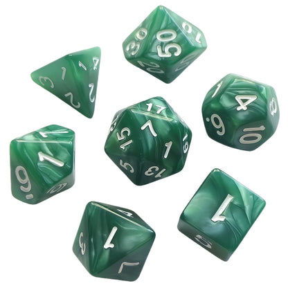 Acrylic Dice Matte Pearl Economy Polyhedral DnD D&D Dice Set