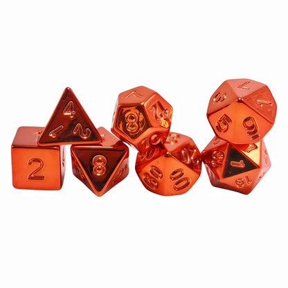 Acrylic Dice ‌Rainbow Electroplated Metallic Polyhedral DnD D&D Dice Set